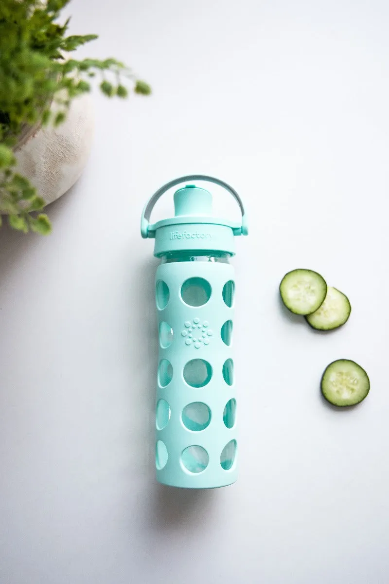 16oz Water Bottle with Silicone Sleeve and Active Cap
