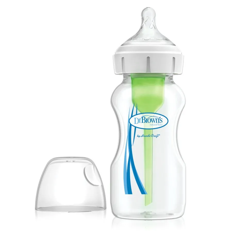 [2-Pack] Dr. Brown’s 9oz/270ml PP Wide-Neck "Options " Bottle