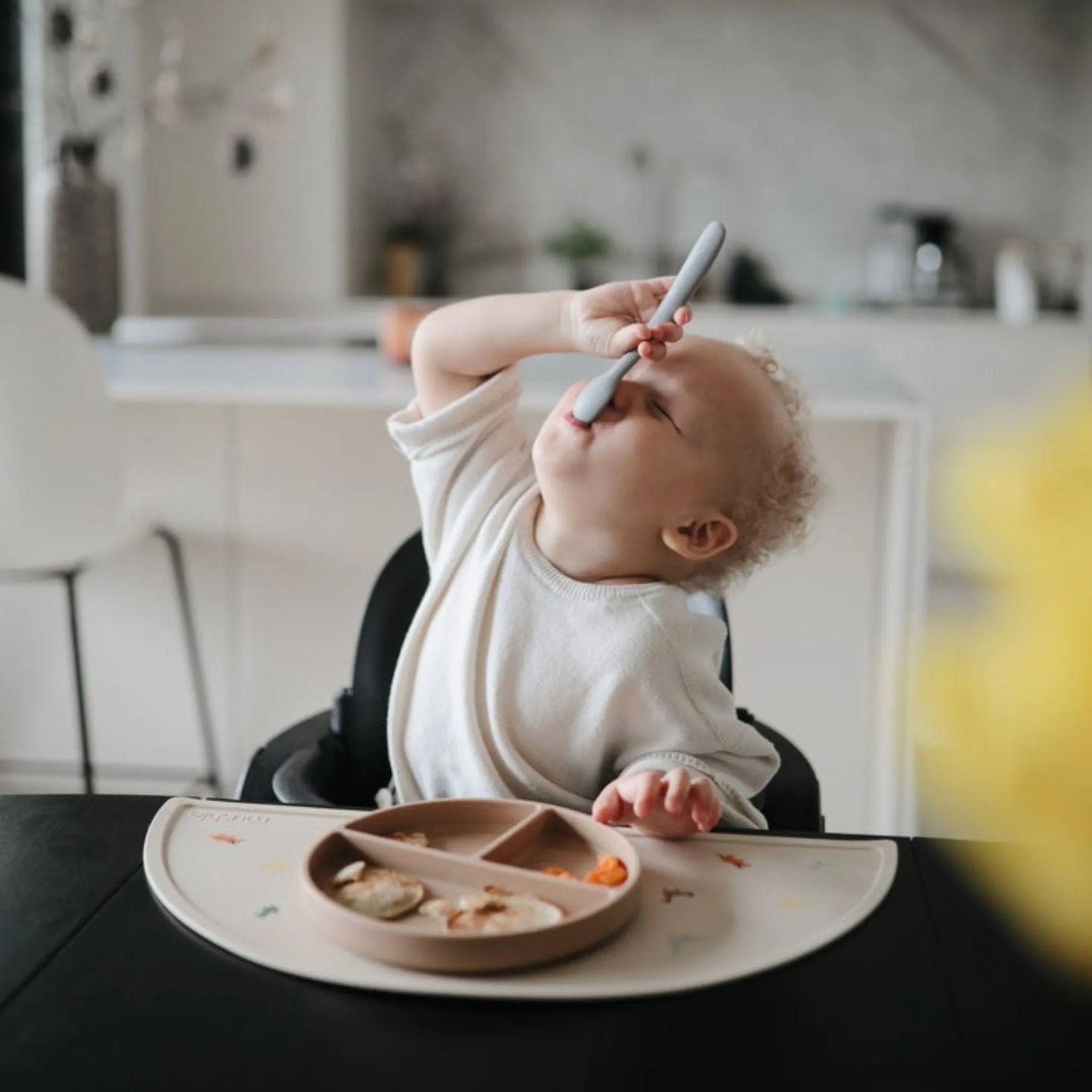 2-Pack Silicone Feeding Spoons - Powder Blue