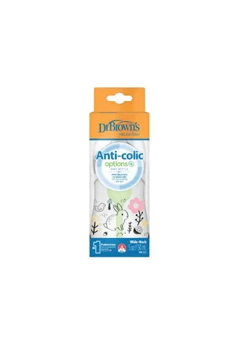 [2-PK ] Dr. Brown's 5 oz/150 mL PP W-N Options  Designer Bottle, (Woodland Bunny Design) 1-Pack