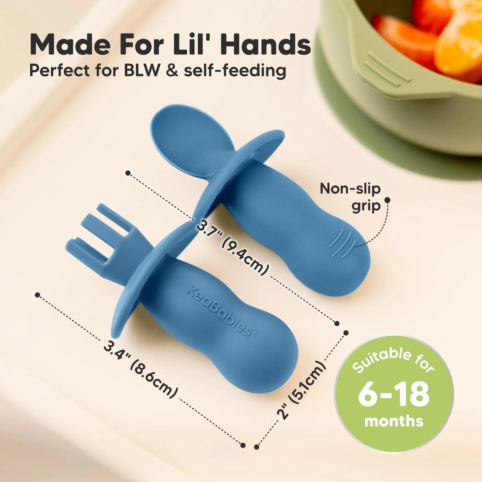 2-Sets Lil’ Prep Baby Fork & Spoon (Kea)