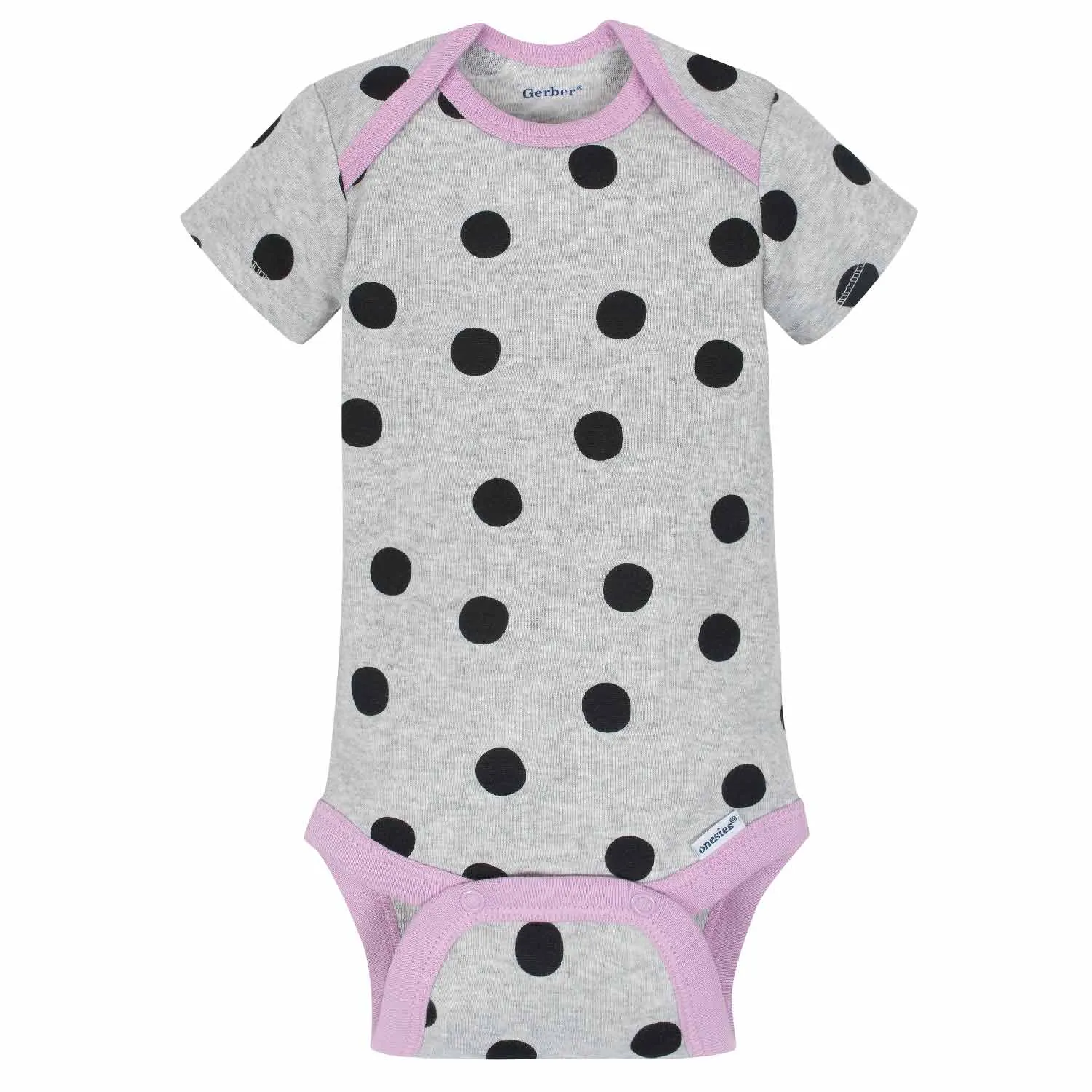 5-Pack Girls Cat Short Sleeve Onesies® Bodysuits