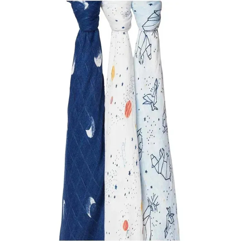 Aden   Anais - 3-Pack Swaddles - Silky Soft, Stargaze