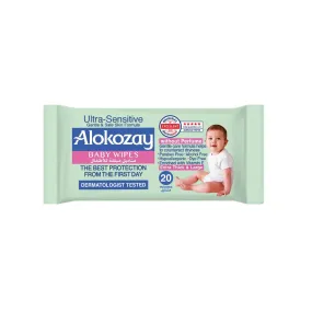 Alokozay Baby Wet Wipes Ultra Sensitive w/out Fragrance - 20pcsx12 (1 carton)