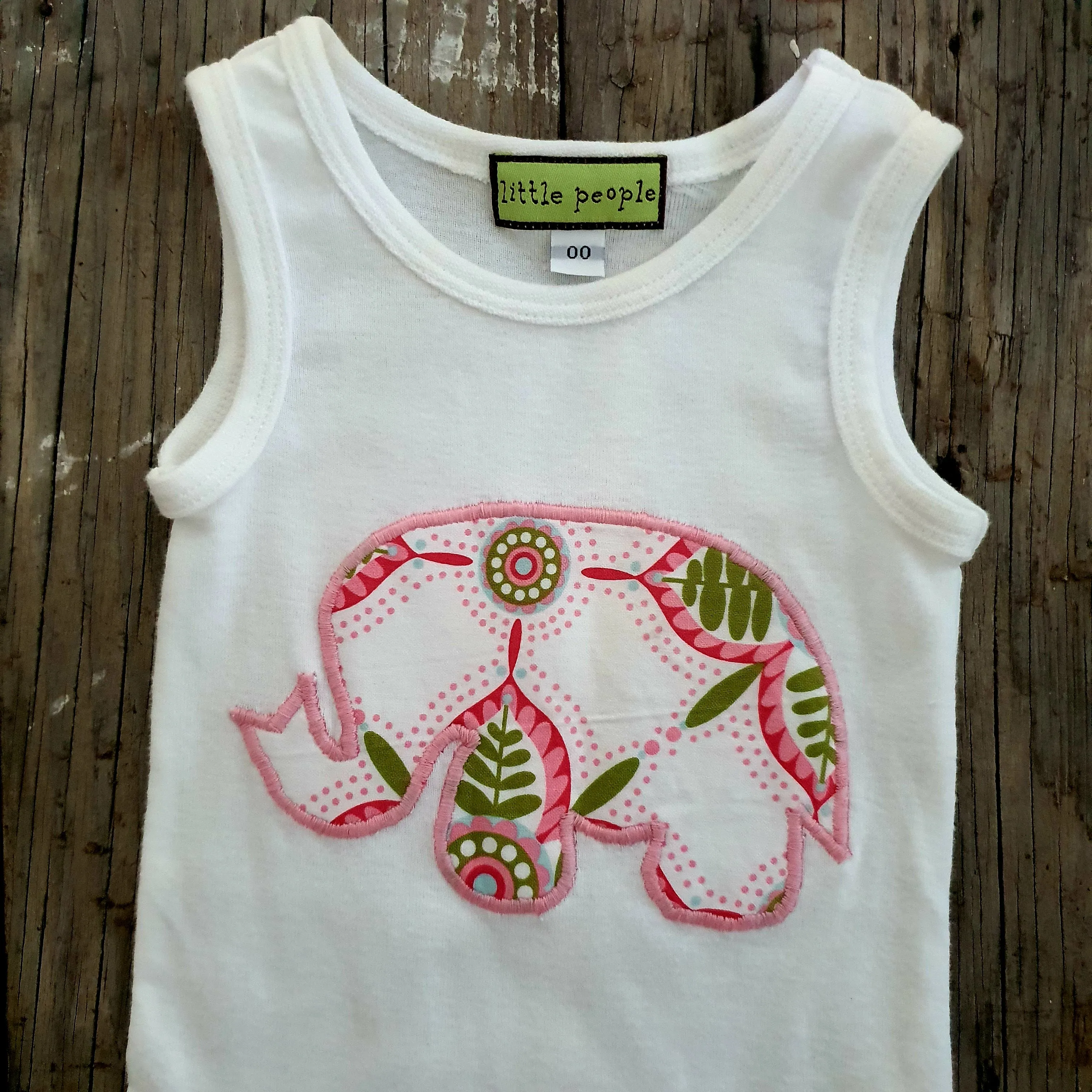 Appliqued Bodysuit - Eve the Elephant
