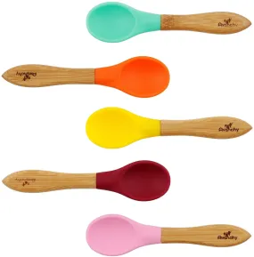 Avanchy Bamboo Baby Training Spoons, 5 Pack - Multi Girls