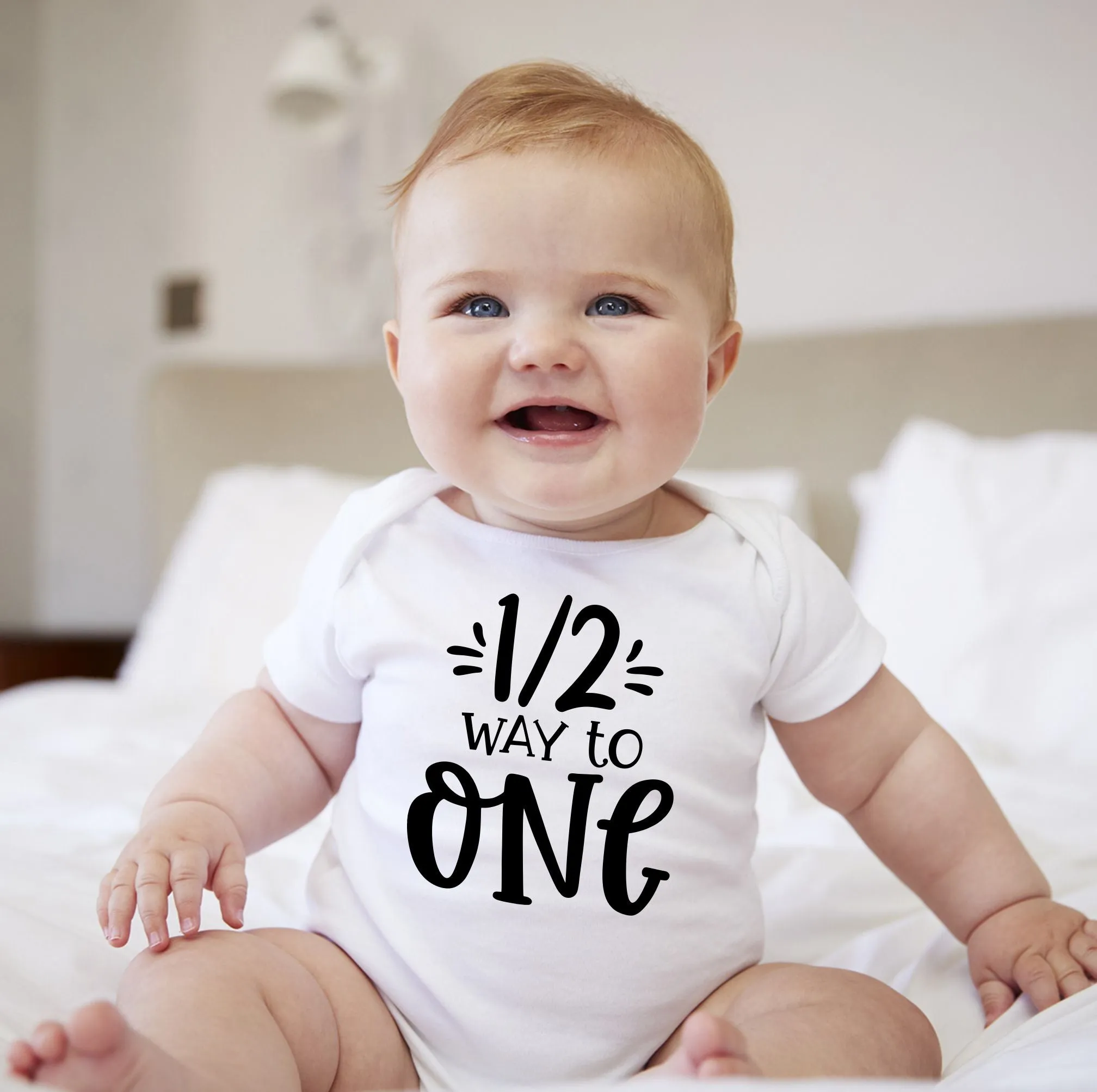 Baby 1/2 Birthday Onesies - 1/2 Way to ONE