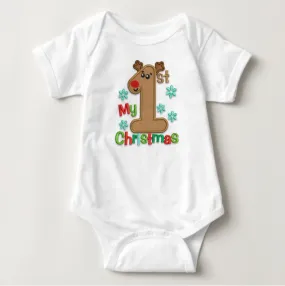 Baby Christmas Holiday Onesies - First Christmas Reindeer
