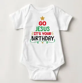 Baby Christmas Holiday Onesies - Go Jesus