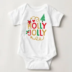 Baby Christmas Holiday Onesies - Holly Jolly