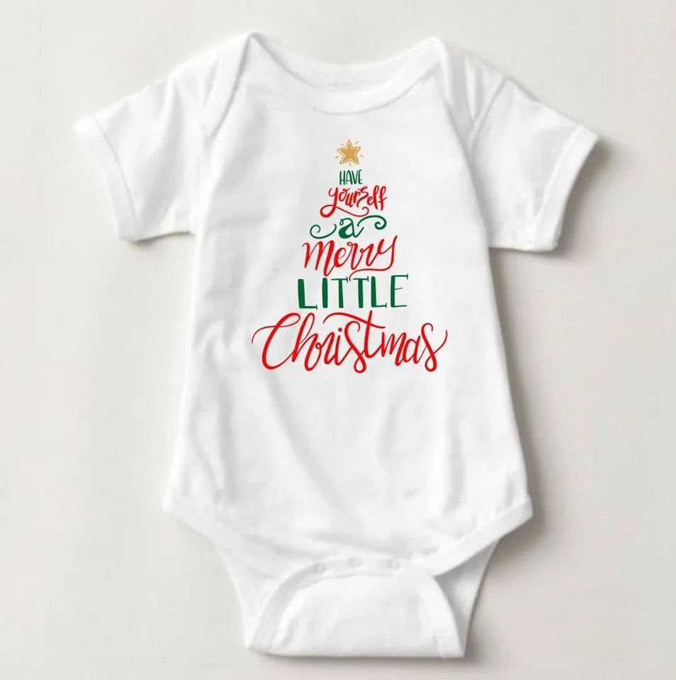 Baby Christmas Holiday Onesies - Merry Little Christmas