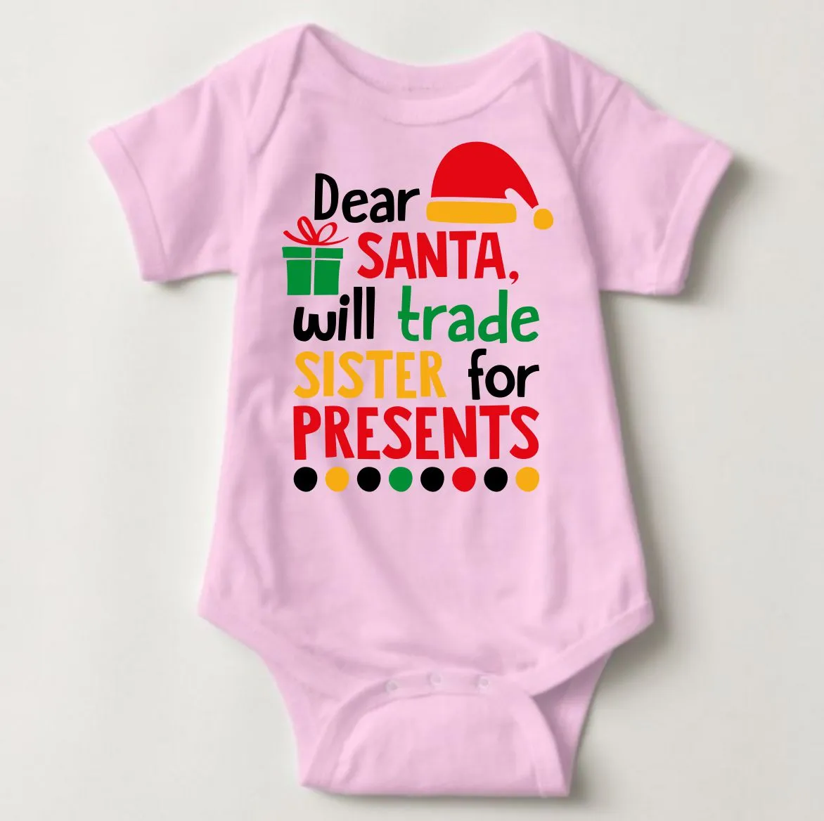 Baby Christmas Holiday Onesies - Trade Sister for Present