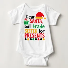 Baby Christmas Holiday Onesies - Trade Sister for Present