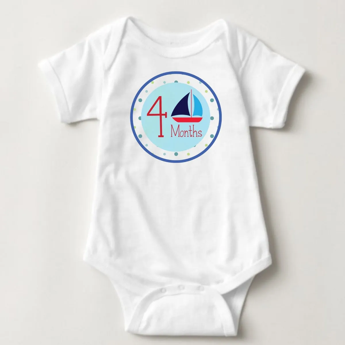 Baby Custom Monthly Onesies - Nautical II