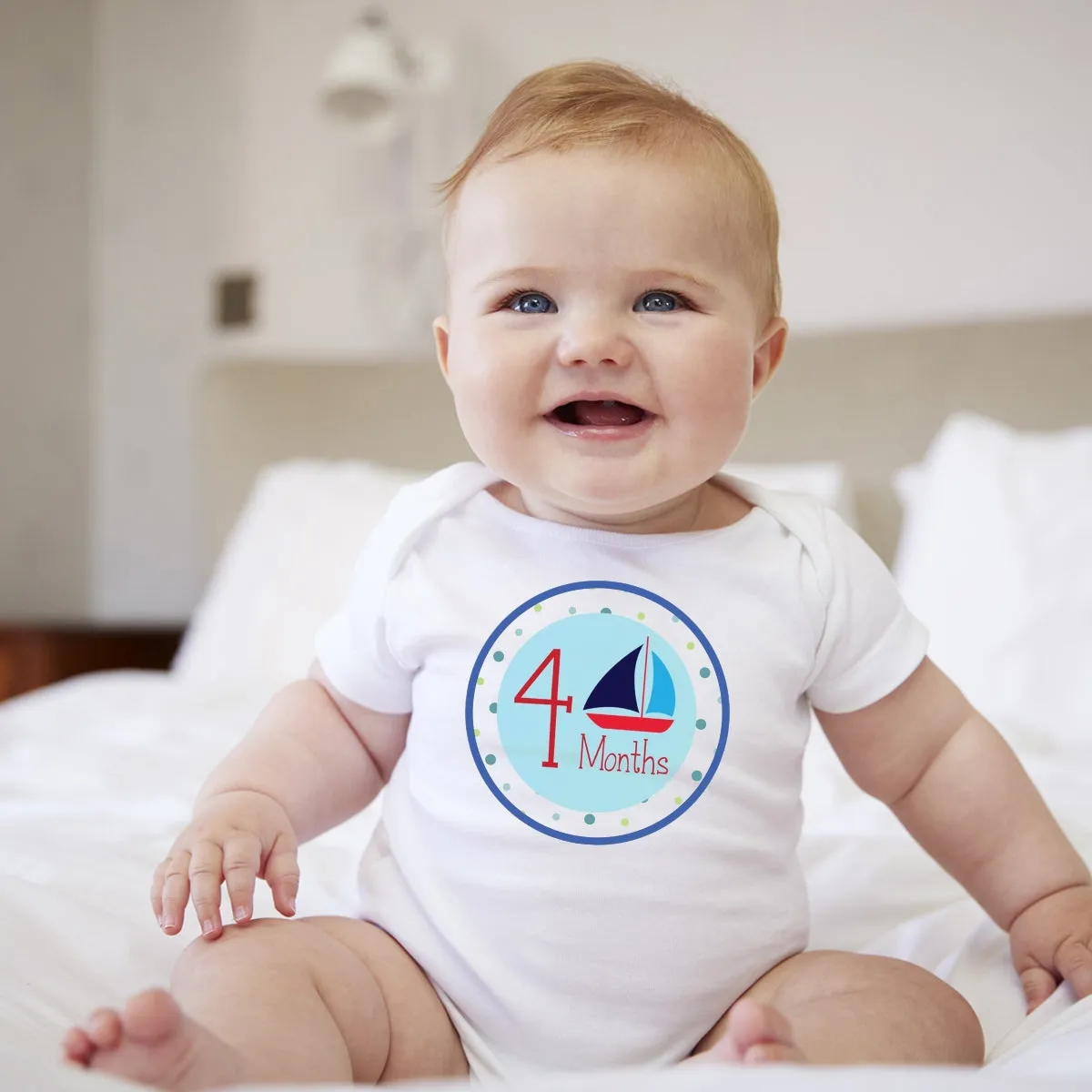 Baby Custom Monthly Onesies - Nautical II