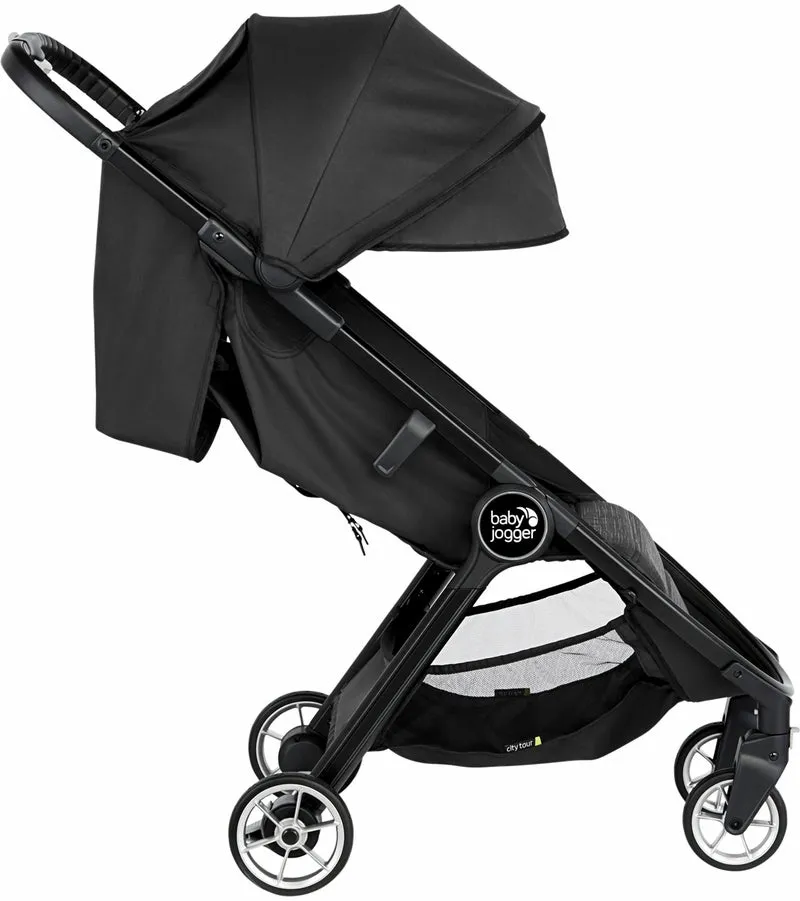 Baby Jogger City Tour 2 Ultra-Compact Travel Stroller   Belly Bar Bundle - Jet