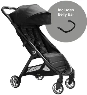 Baby Jogger City Tour 2 Ultra-Compact Travel Stroller   Belly Bar Bundle - Jet