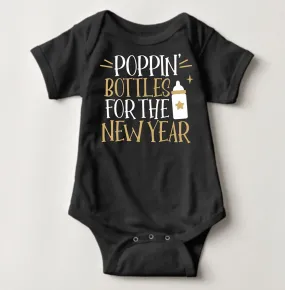 Baby New Year Holiday Onesies - Poppin Bottles for New Year