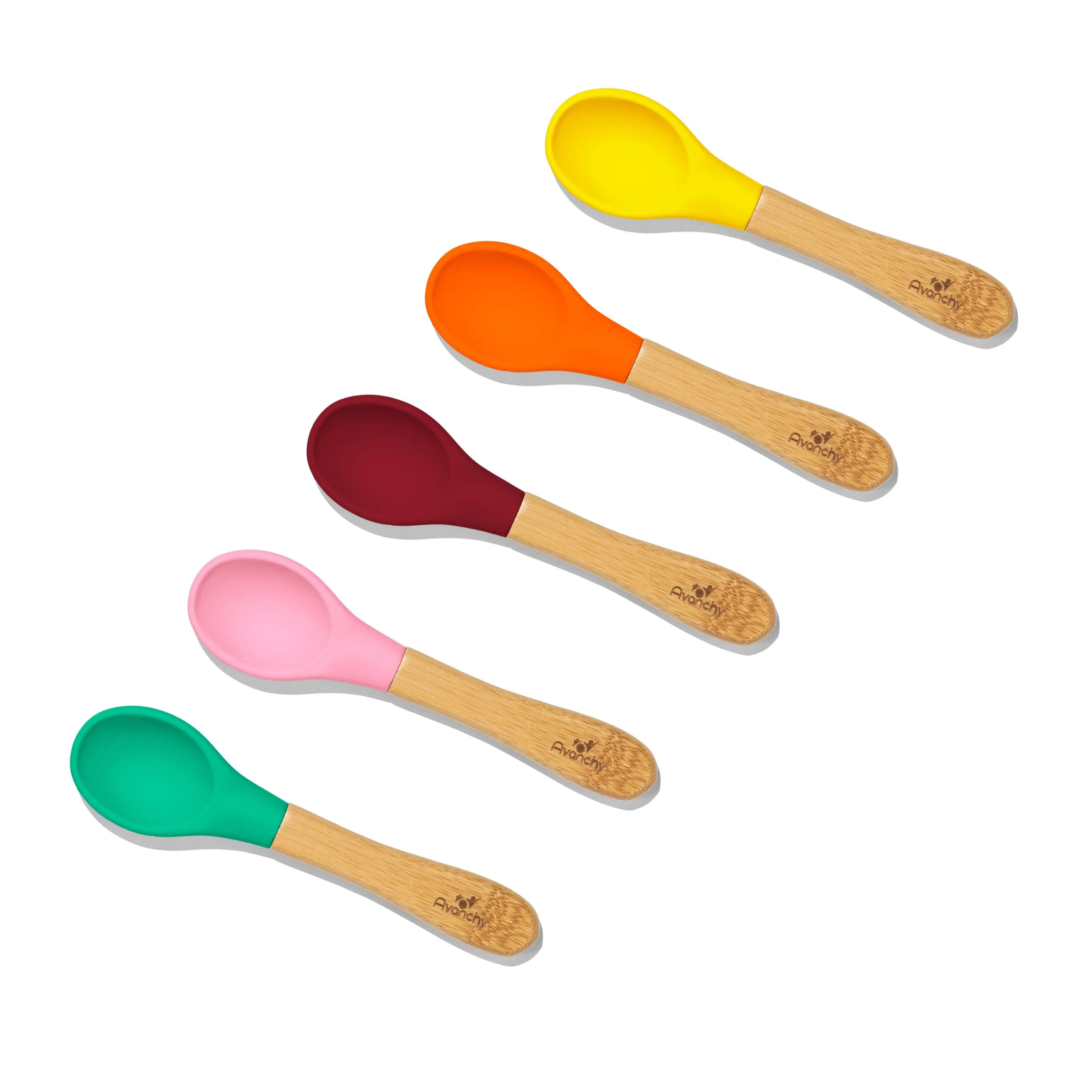 Baby Spoons Regular Scoop | Bamboo & Silicone