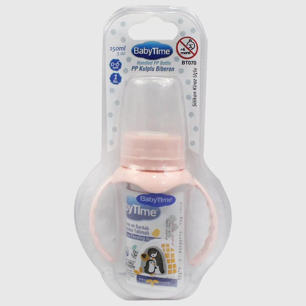 Baby Time Baby Feeding Bottle With Handle 150ml