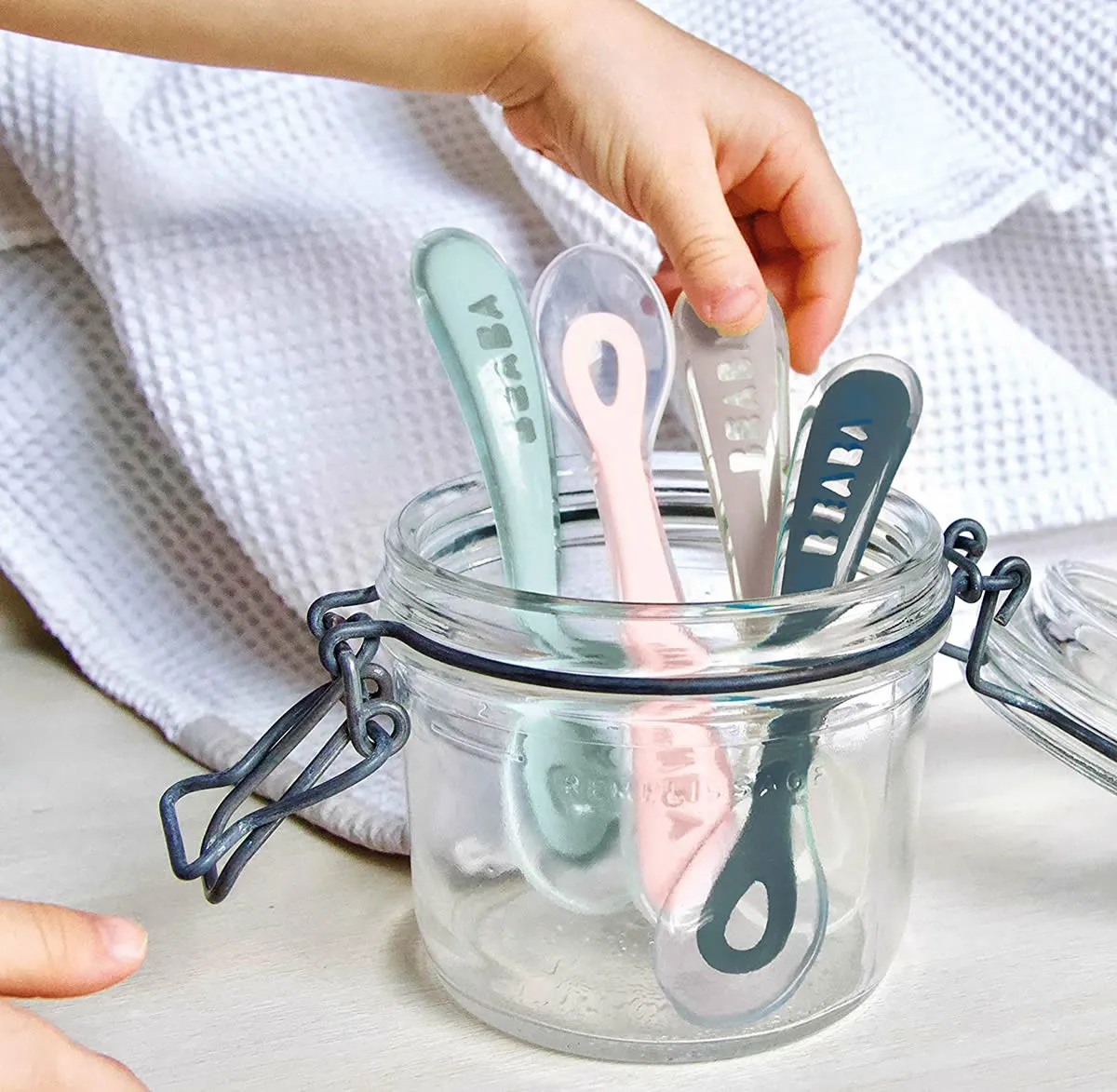 Beaba Second Stage Silicone Spoons Set of 4 - Drizzle