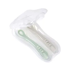 Beaba Toddler Spoons and Case - Sage