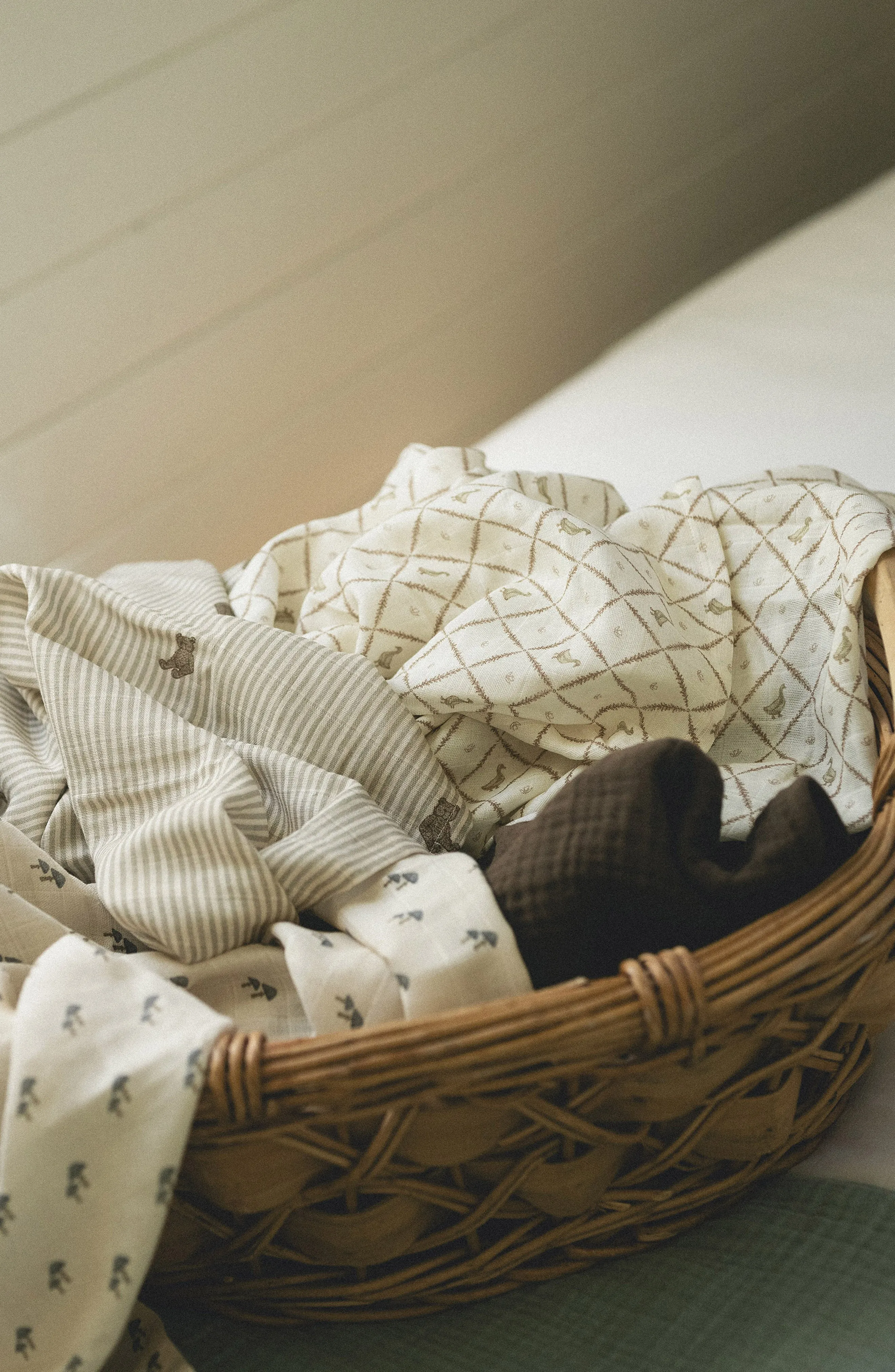 'Bear' & 'Duck' - Muslin Swaddle Blanket Set