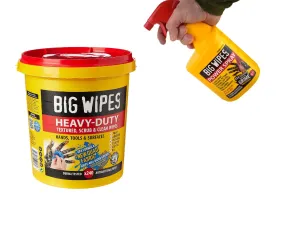 Big Wipes 4x4-inch heavy-duty wipes 240 pack   Anti-bacterial power spray 1L