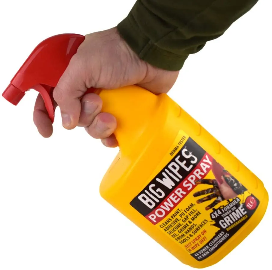 Big Wipes 4x4-inch heavy-duty wipes 240 pack   Anti-bacterial power spray 1L