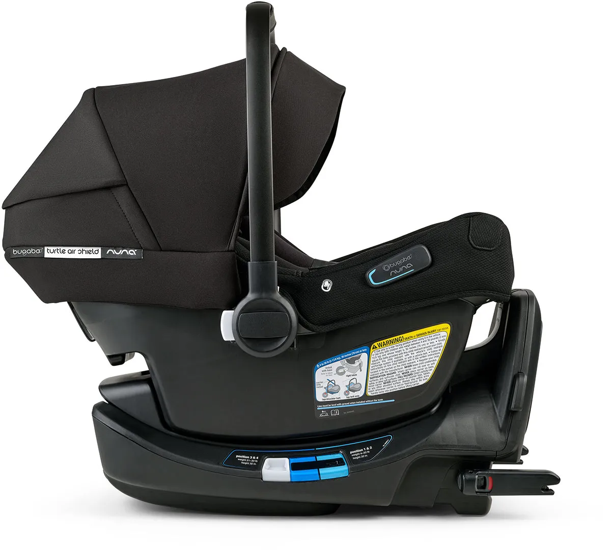 Bugaboo Turtle Air Shield By Nuna Infant Car Seat   Base - Black