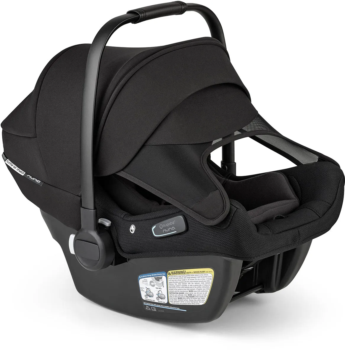 Bugaboo Turtle Air Shield By Nuna Infant Car Seat   Base - Black