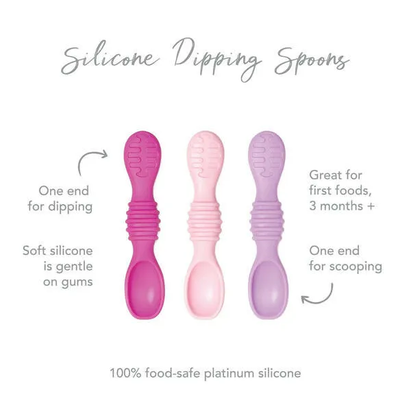 Bumkins Silicone Dipping Spoons 3 Pack - Lollipop