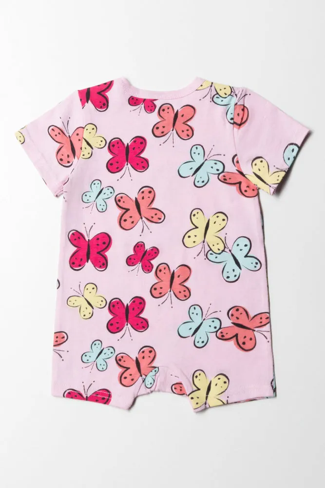 Butterfly Romper Pink