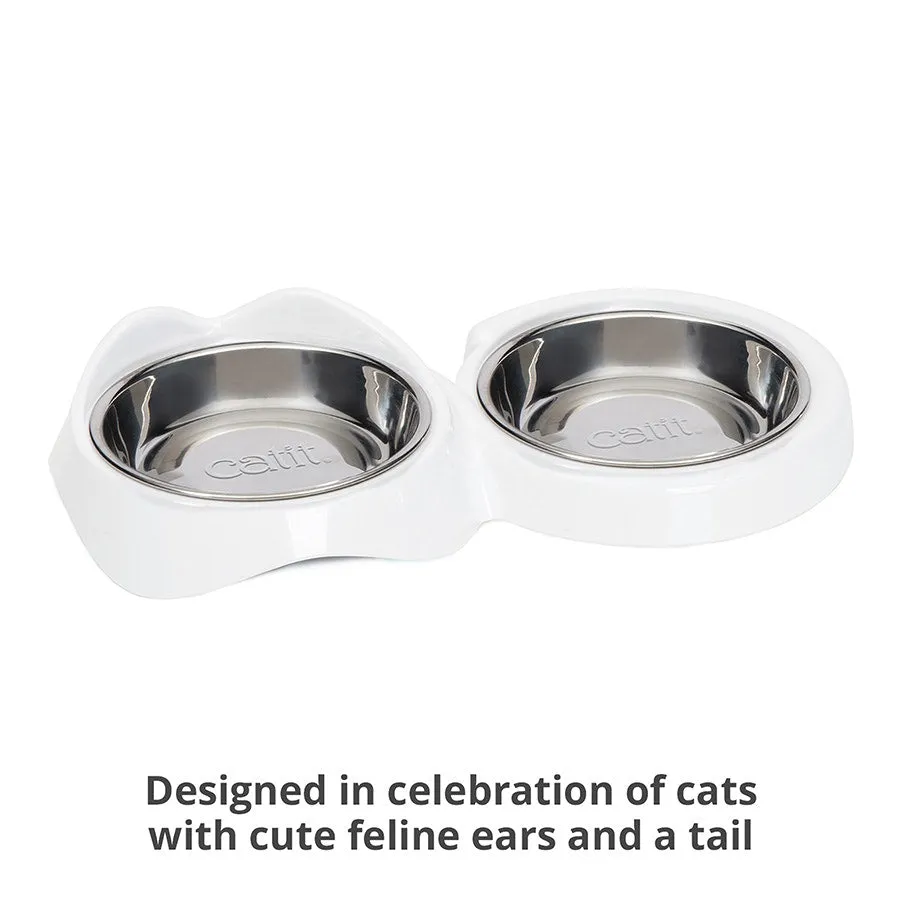 Catit PIXI Double Feeding Dish for Cats