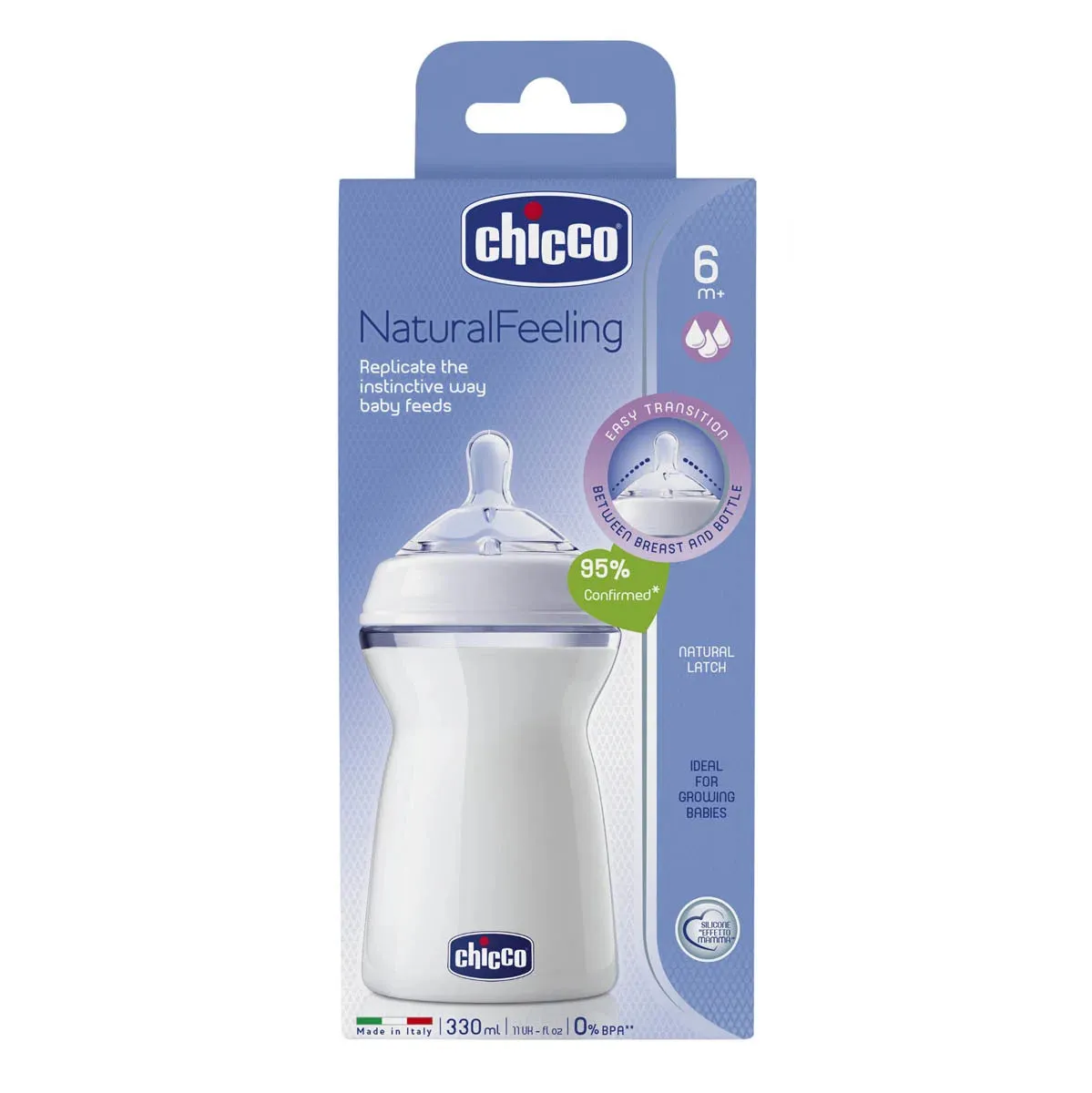 Chicco Natural Feeling Fast Bottle 6m  300ml