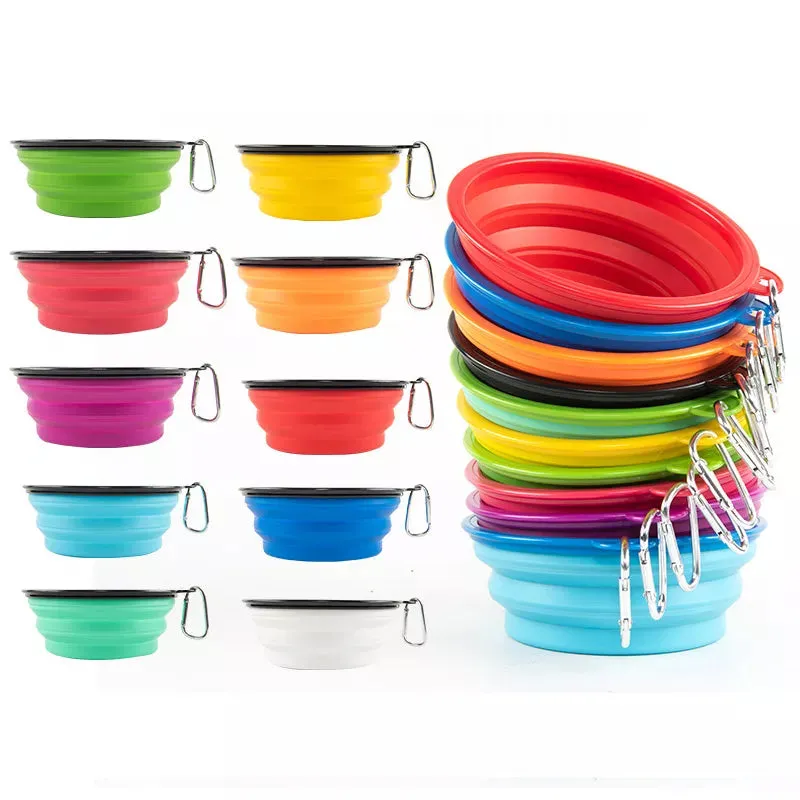 Collapsible Pet Folding Silicone Bowl 1000ml