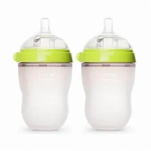 Comotomo Double Silicone Baby Bottle in Pink - 8oz