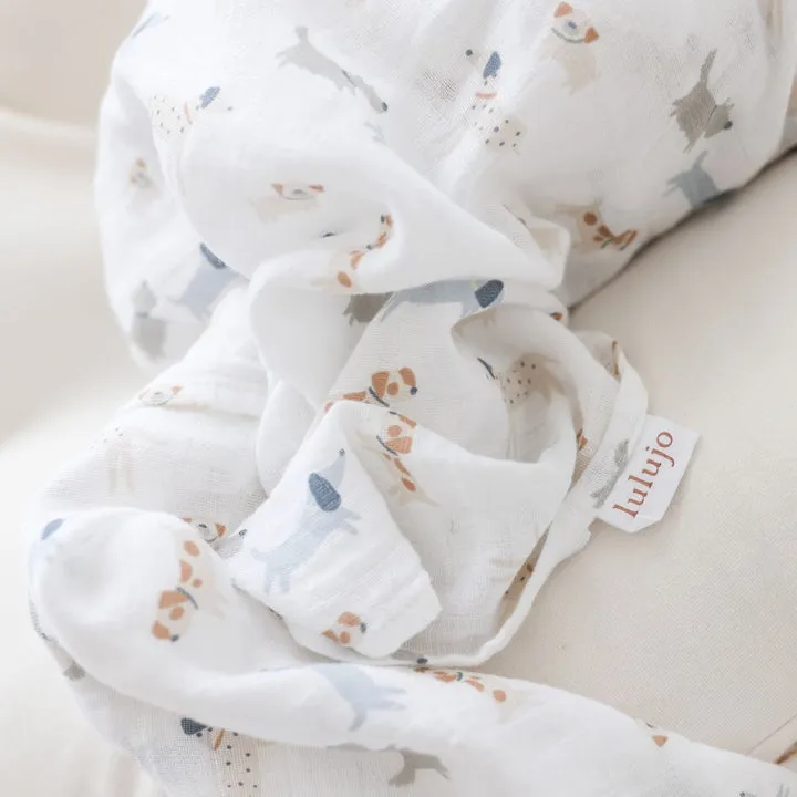 Cotton Swaddle 2 Pack - Puppy Dog & Stars