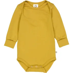 Cozy Me Long Sleeve Bodysuit - Mustard