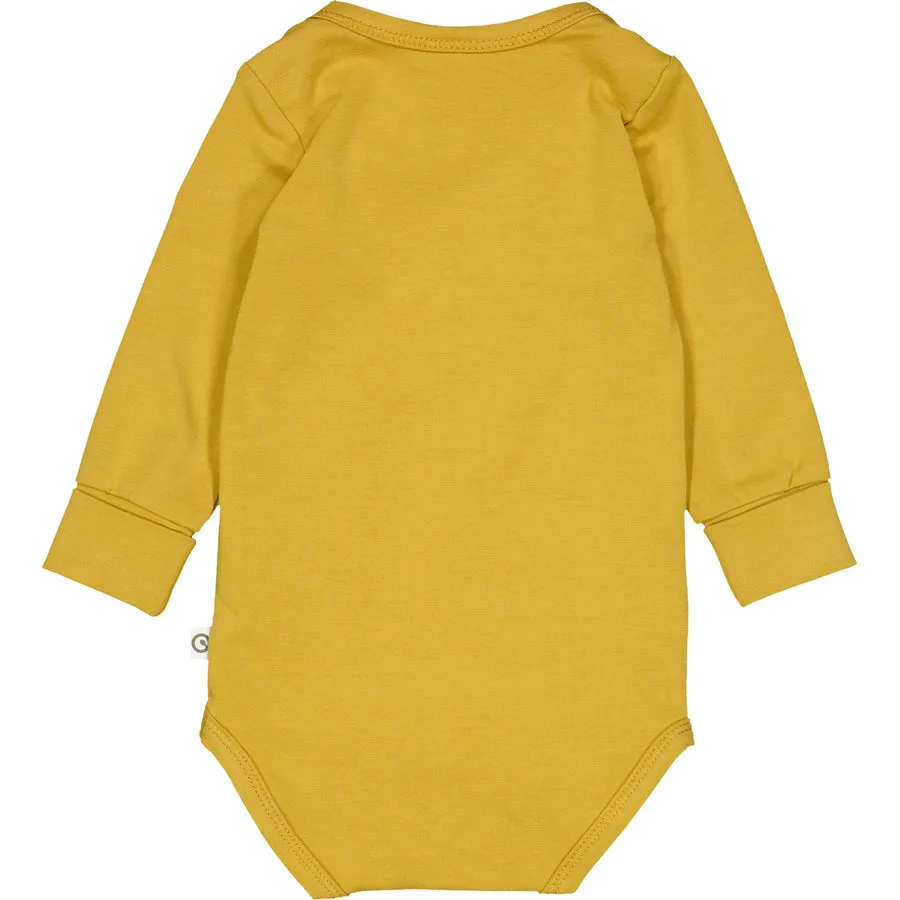 Cozy Me Long Sleeve Bodysuit - Mustard