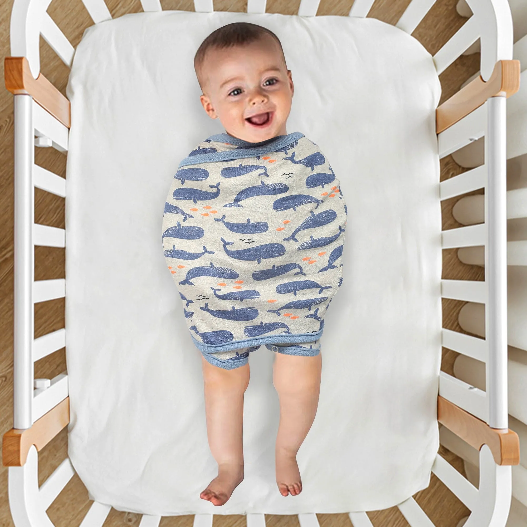 Dolphins Blue Ready Swaddle