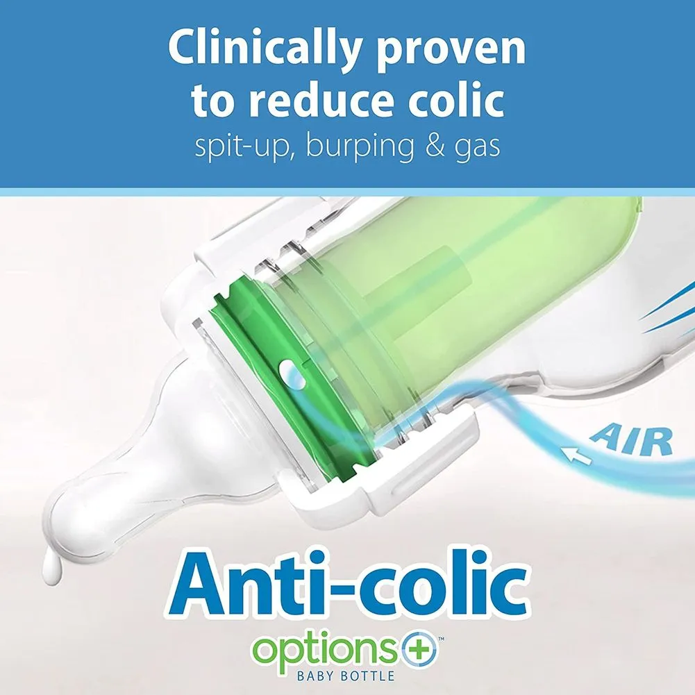 Dr. Brown's Anti-Colic Options  Narrow Breast to Bottle Set - Blue