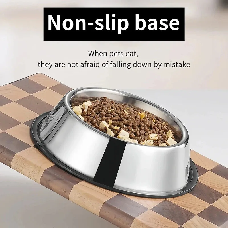Durable Stainless Steel Feeding Bowl for Pets