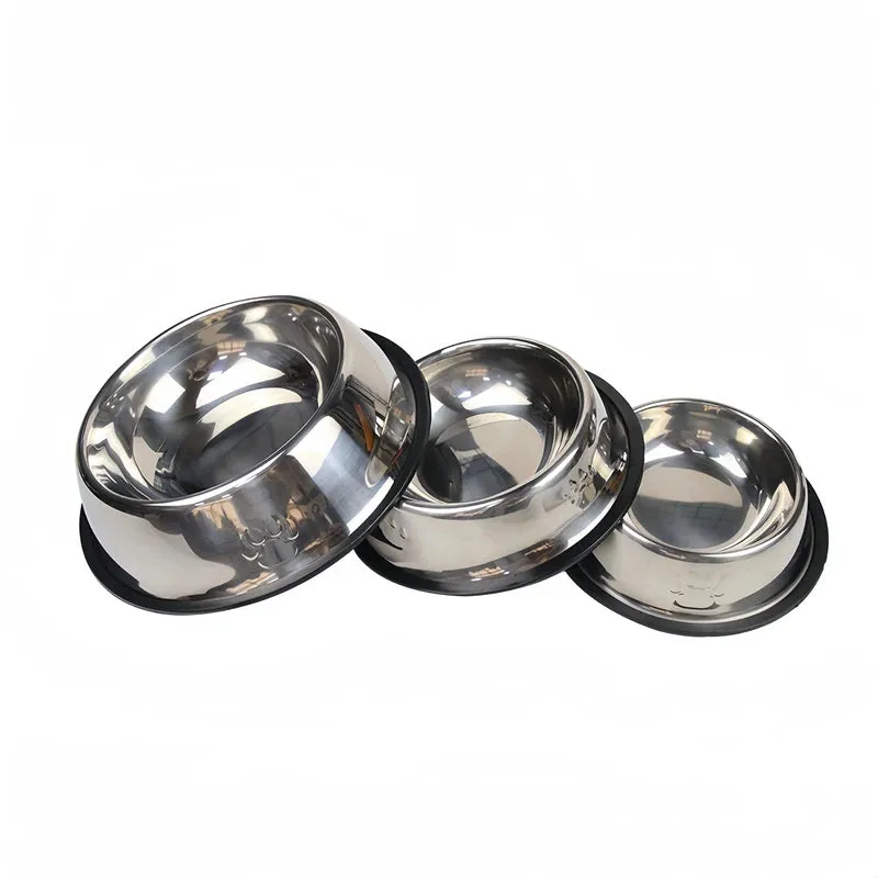 Durable Stainless Steel Feeding Bowl for Pets