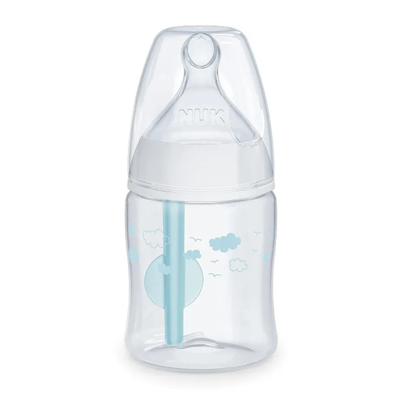 Feeding bottles 4 pcs. 150 ml each Nuk Smooth Flow Pro Anti Colic, transparent/blue