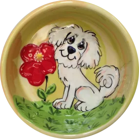 Flower Garden | Maltese Dog Bowl
