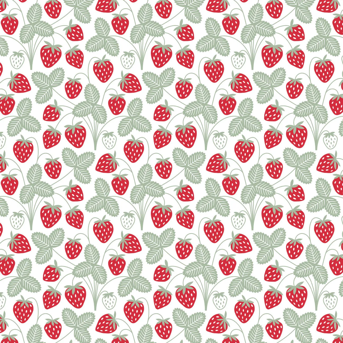 Footed Romper - Strawberries Red & Green