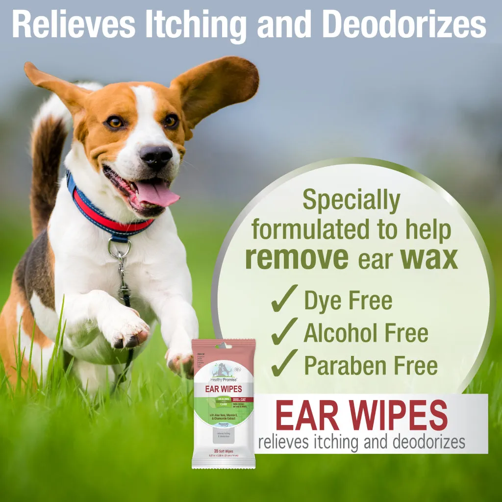 Four Paws Healthy Promise Ear Wipes For Cats & Dogs (25 ct)