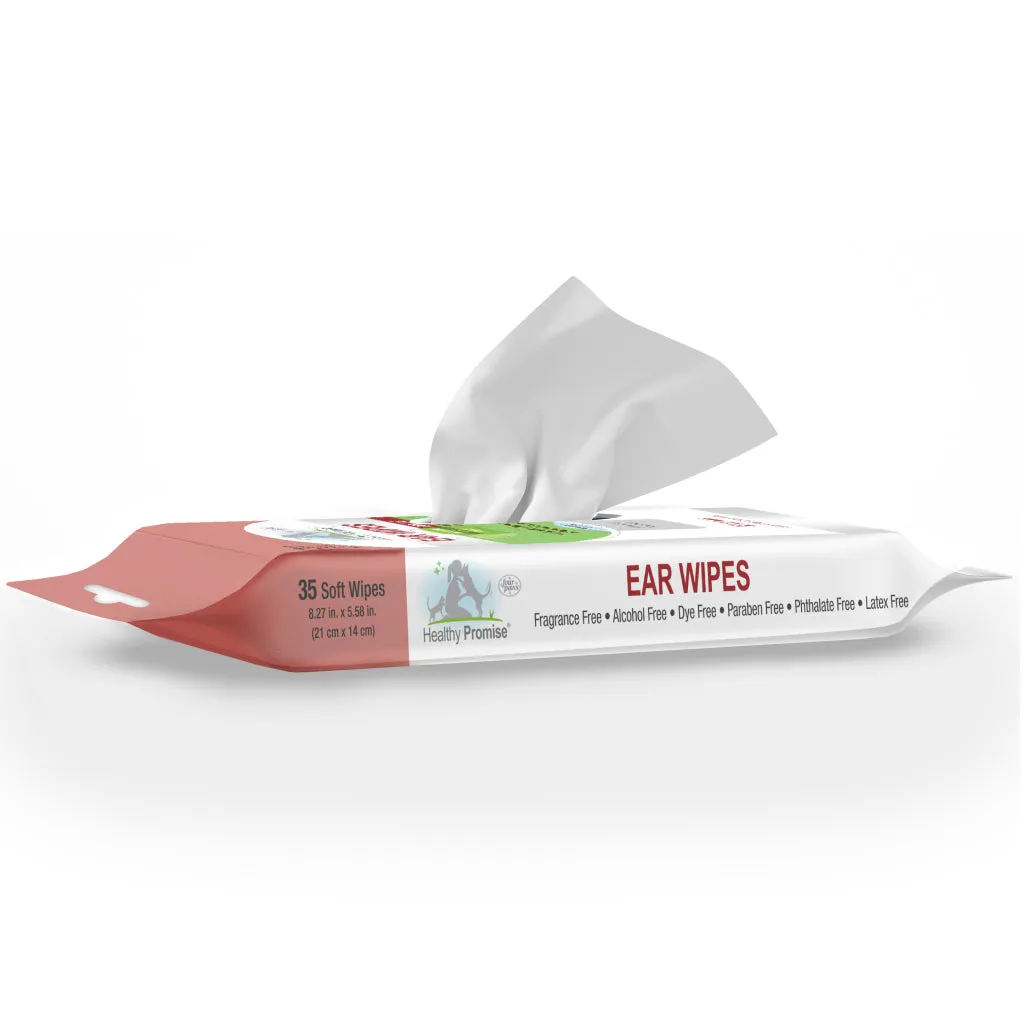 Four Paws Healthy Promise Ear Wipes For Cats & Dogs (25 ct)