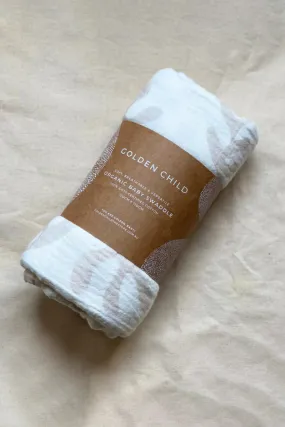 Golden Child Marine Dream Organic Cotton Baby Swaddle - Stone